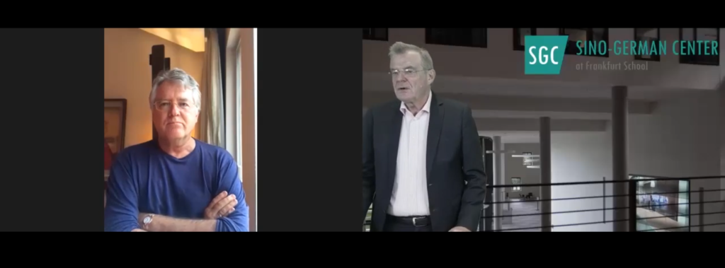Screenshot of speakers at the Virtual Roundtable with Jörg Wuttke